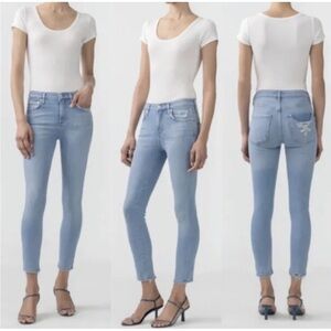 Agolde Sophie Crop High Rise Skinny Jean Womens 29 A018-1045 Light Wash‎
